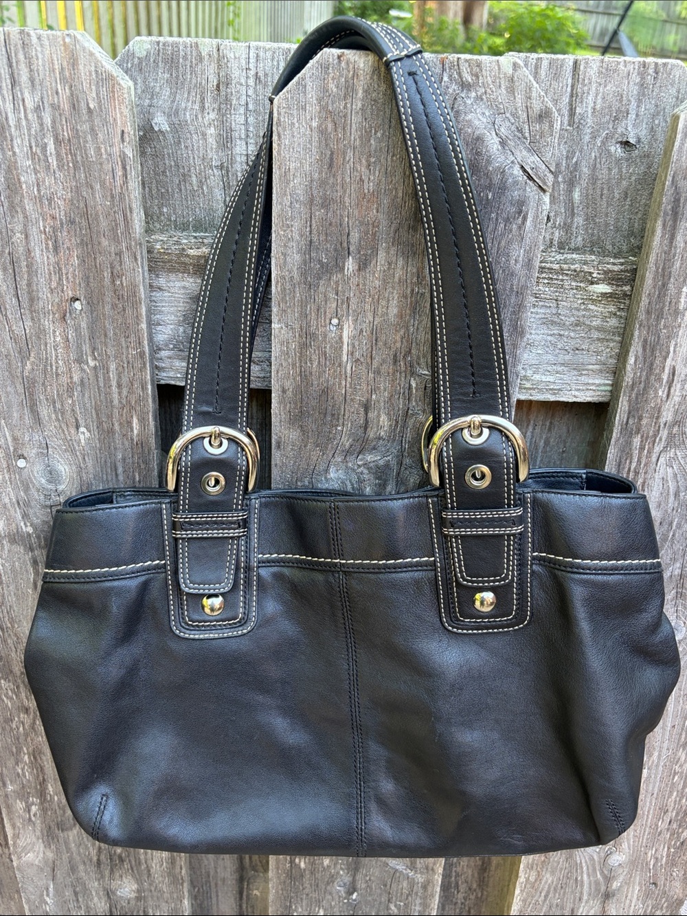 Coach Black Pleated Leather Soho Satchel Shoulder Bag 13732 - Picture 2 of 9